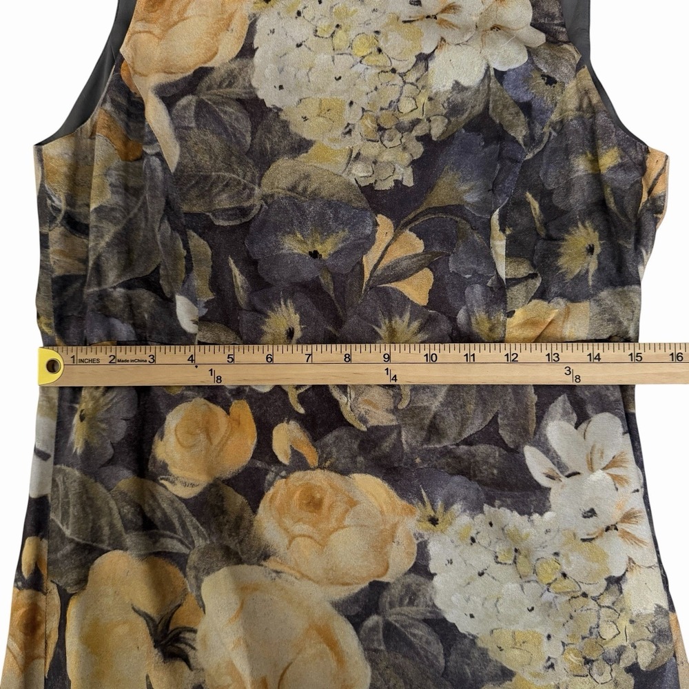 Vintage Barry Bricken for Mark Shale Floral Maxi Dress Sz 8 Dark Romantic Luxury - Picture 9 of 11